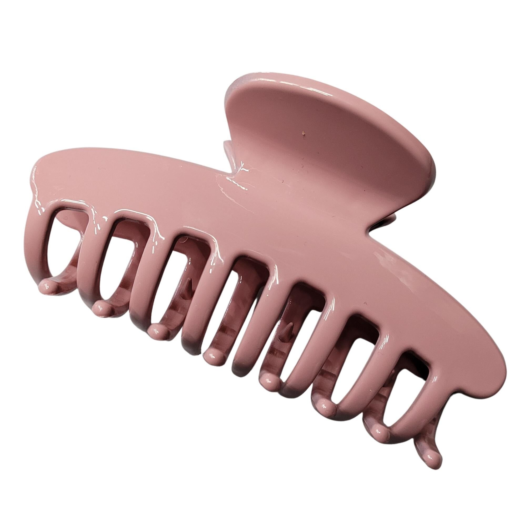 Pink Pewter Glossy Claw Hair Clip