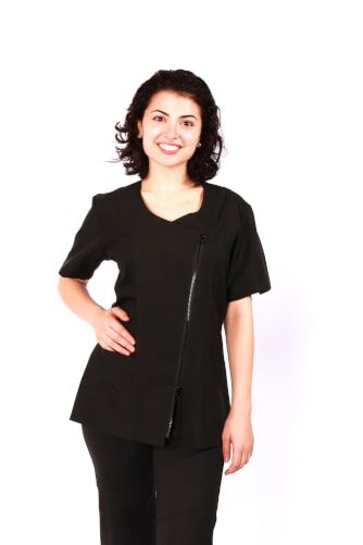 Smockers Iris Professional Stylist Jacket, Cosmetology Uniform, Black