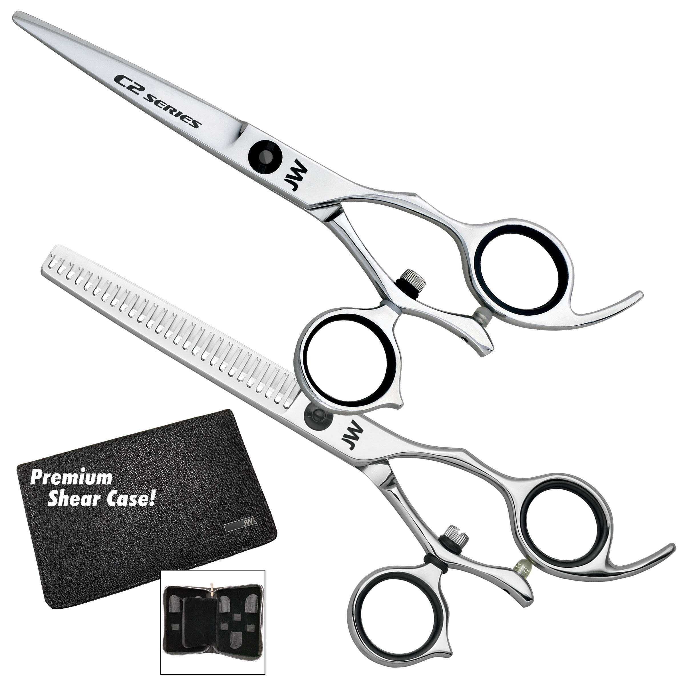 JW Shears C2 Swivel Series Matching Shear & Thinner Kit