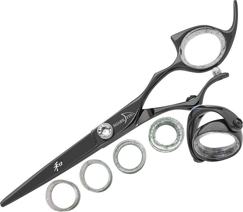 Shark Fin Shears Right Hand Pro Plus Super Swivel Black Titanium ...