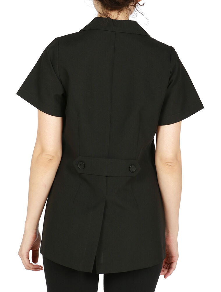 Smockers Tess Professional Salon Smock, Stylist Jacket, Black
