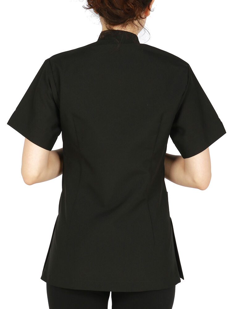 Smockers Nina Salon Smock, Stylist Jacket, Cosmetology Uniform, Black