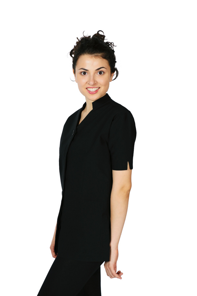 Stylist Jacket Smockers Nina Salon Smock, Stylist Jacket, Cosmetology Uniform, Black