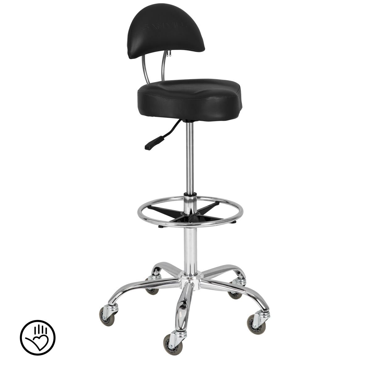 Hair cutting stool with back sales
