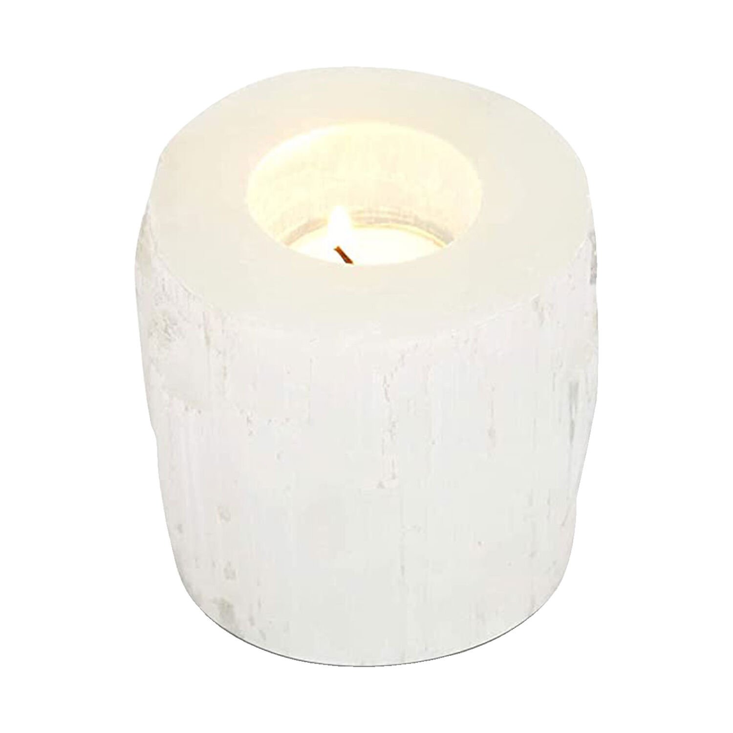 Himalayan Glow Selenite Crystal Candle Holder