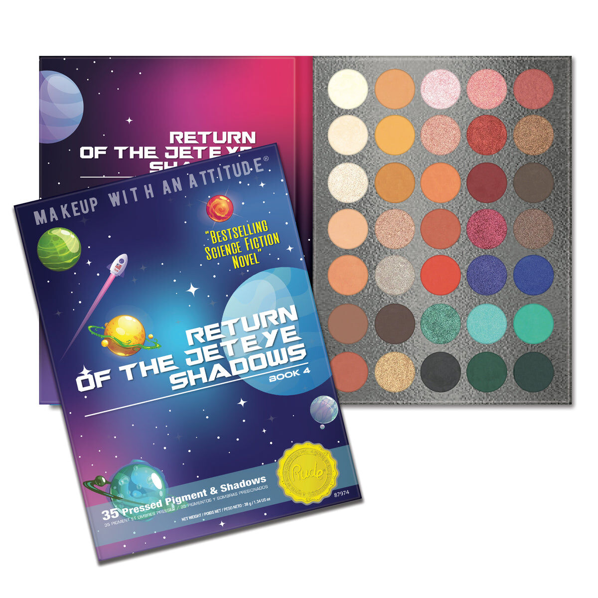 RUDE Return Of The Jet Eyeshadows 35 Eyeshadow Palette - Book 4 by Avera Group main image 0