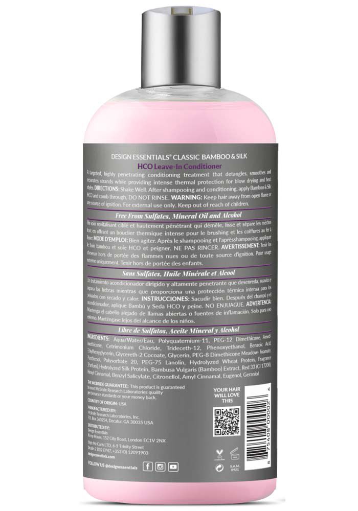 Design Essentials Bamboo & Silk HCO LeaveIn Conditioner