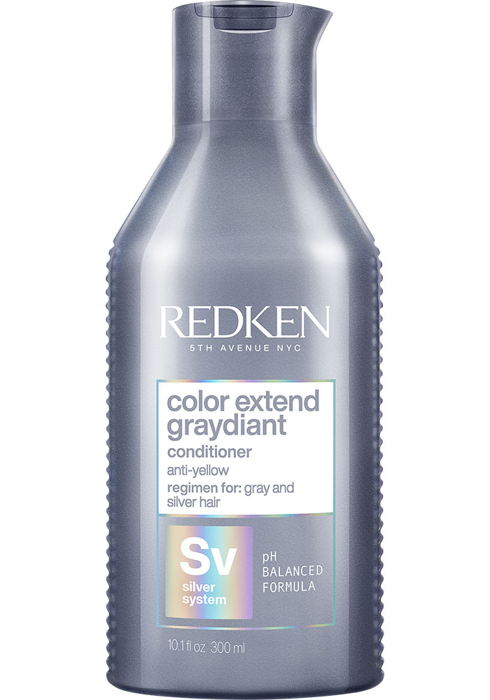 Redken Color Extend Graydiant purple conditioner bottle for gray and silver hair