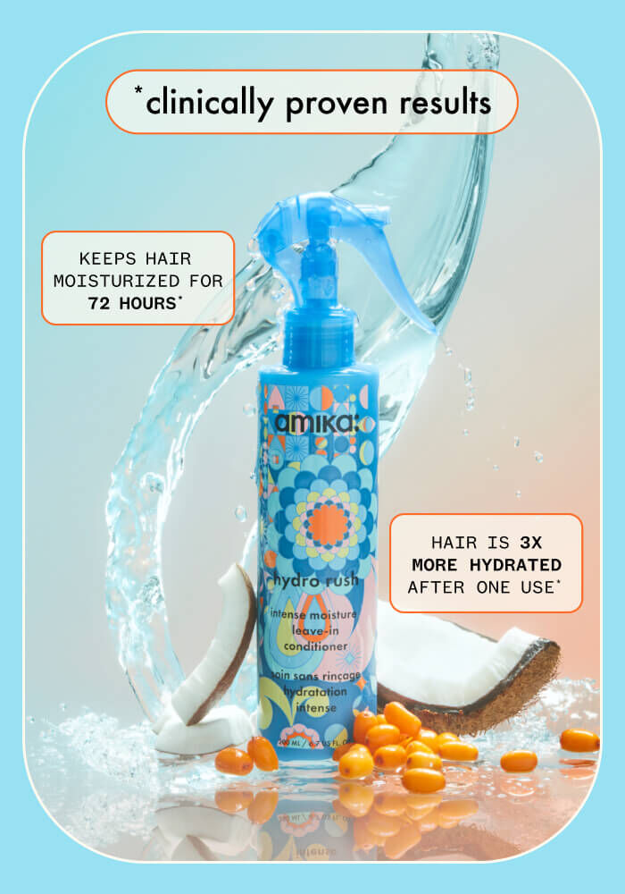 amika Hydro Rush Intense Moisture LeaveIn Conditioner with Hyaluronic Acid