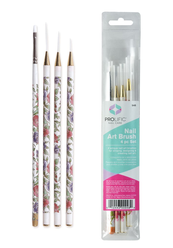 Pro Nail Art Brush Set - 4 pc.